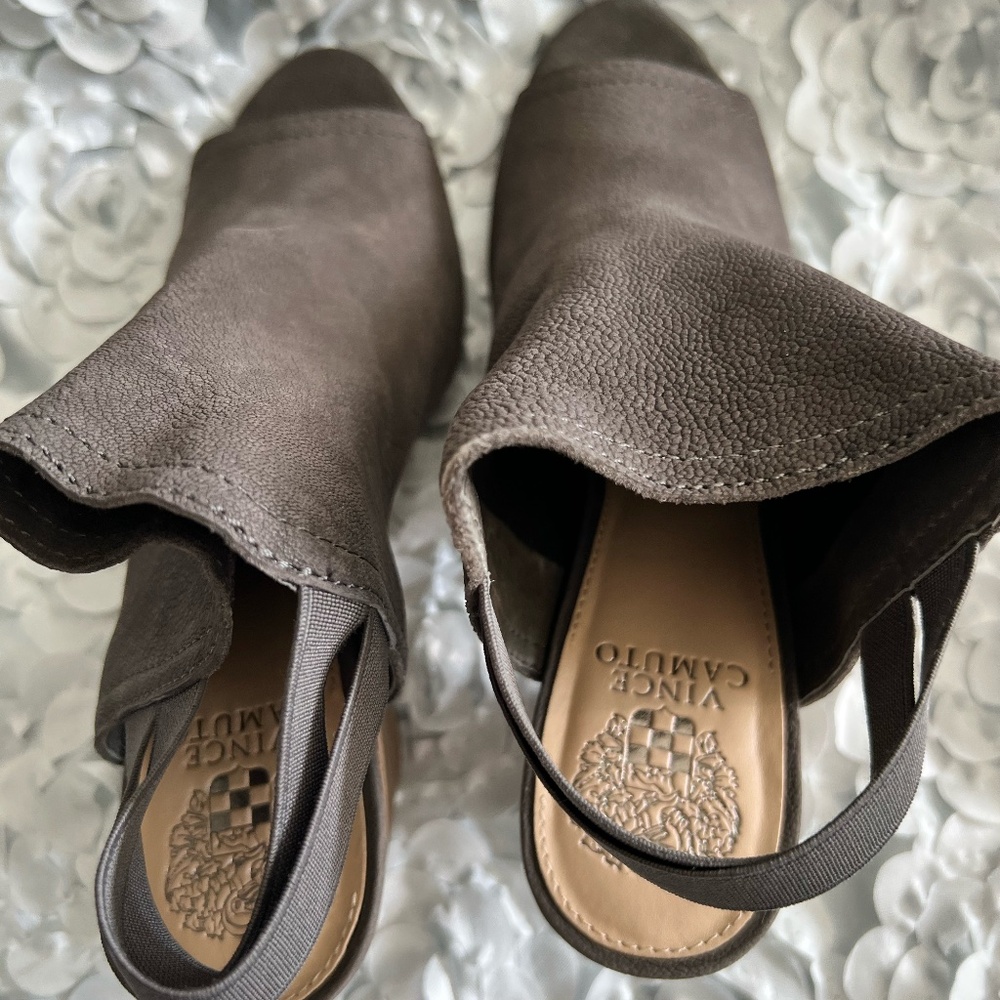 Vince Camuto Edora Open Toe Bootie W10m Gray Ston… - image 1